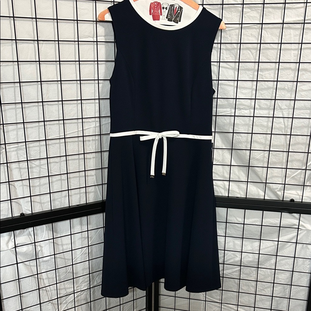 Tommy Hilfiger Navy Dress with White Trim